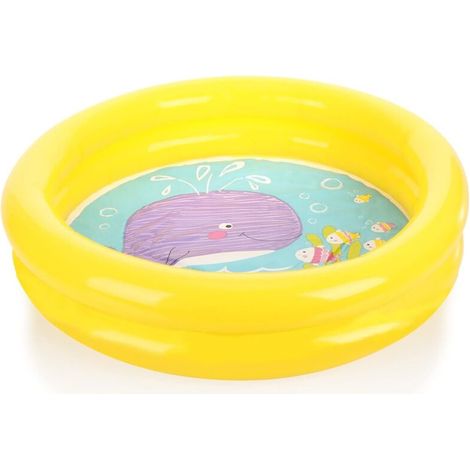 Piscine pour enfants - Piscine gonflable ronde pour enfants - Mini piscine à 2 anneaux pour balcon, terrasse et jardin - Piscine pour enfants (1/5)