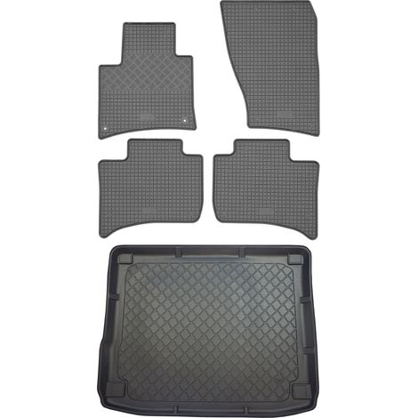 Set di tappetini in gomma per auto e tappetino per bagagliaio per Volkswagen Touareg II SUV (5 porte) dal 02.2010 al 03.2018. (1/5)