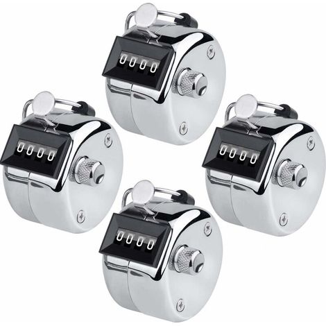 Green Mobility-Compteur Manuel Mécanique De Personnes 4 Chiffres Clicker Numérateurs 2 4 Pack, Cerceau D’Anneau Support de Doigt Pour Sport Manifestation Compte de Pas Argent Pour Hommes Femmesn Compt (1/5)