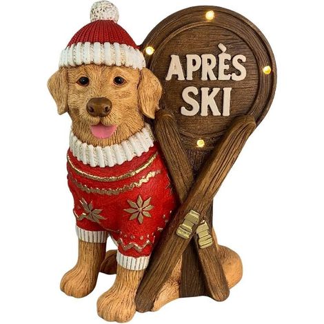 Golden retriever sulla pista con luci LED 31 x 20 x 47 cm Mercury