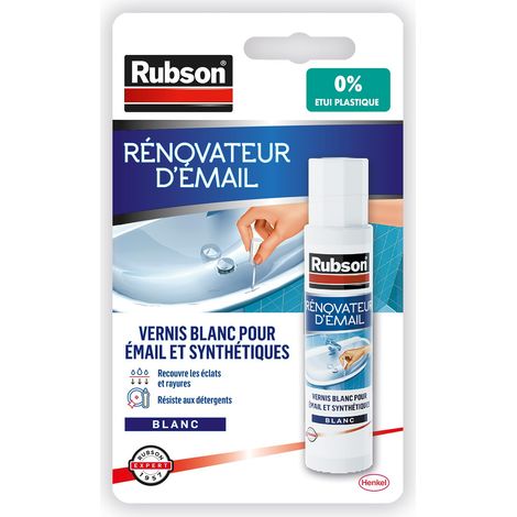 Rénovateur d'Émail, Résine Vernis avec Pinceau, Flacon 12ml, Blanc (1/5)