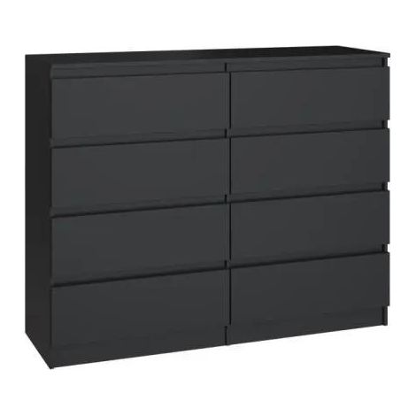 Top-e-shop Malwa M8 120 cómoda negra 8 cajones (1/3)