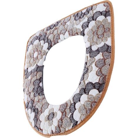 WC-Sitzmatte – 43 x 36 cm – Durchgehender Reißverschluss – Weiche Flanellvorderseite – Wasserdichte PU-Gewebe-Rückseite – Maschinenwaschbar – 1 Stück (1/5)