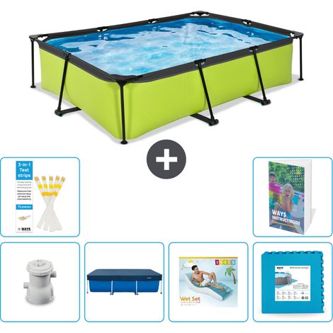 Exit Pool Rechteckig - 300x200x65 cm - 7-teilig S303