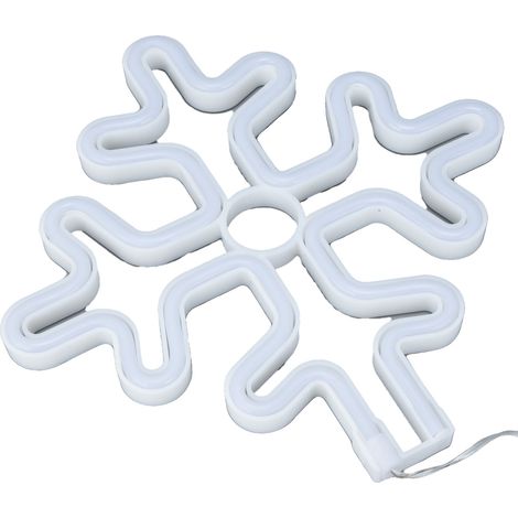 70 Zoll großes, romantisches Weihnachtsschild mit Schneeflockenmotiv, batterie- und USB-betrieben, LED-Neonlicht, 5 V (1/5)