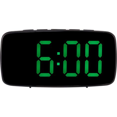 Sveglia digitale intelligente comodino orologio scrivania USB a LED verde nero