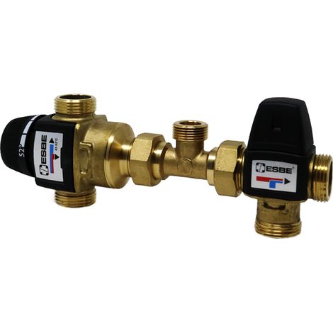 KIT PER INTEGRAZIONE SOLARE TERMICO 3/4 - TARATURA DEV. REGOLABILE DA 42  ° A 52  °C   ESBE SRL