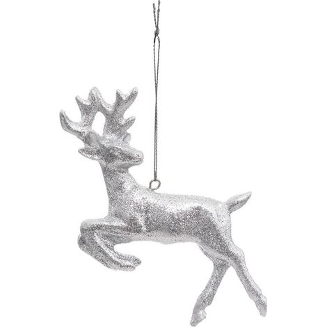 Renna a tema natalizio con glitter argento - Feeric lights & christmas