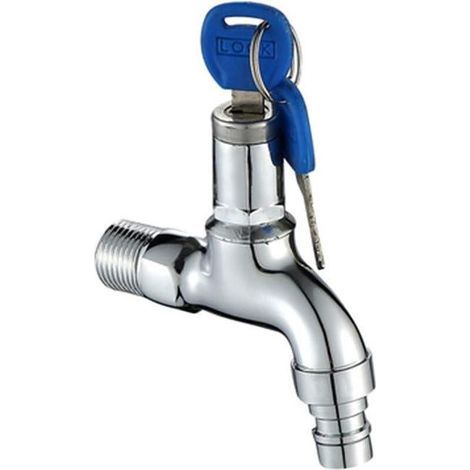 Robinet Robinet Antivol pour Extérieur, Robinet en Laiton Antivol, Robinet Extérieur Verrouillable, pour Machine à Laver Dans le Jardin (SKU produit : 93419861 SKU Offre : 1022LIU36) (1/4)