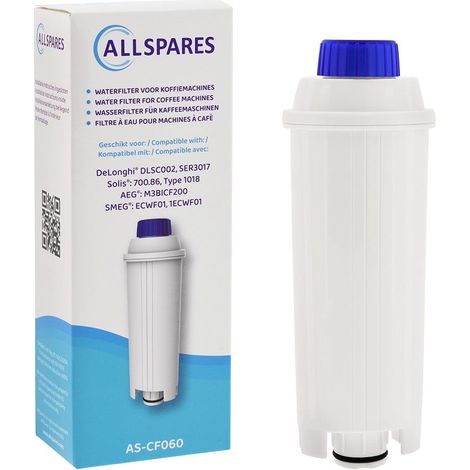 Filtro de agua AllSpares apto para cafeteras de la serie ECAM, filtro de repuesto para Delonghi DLSC002 / SER3017