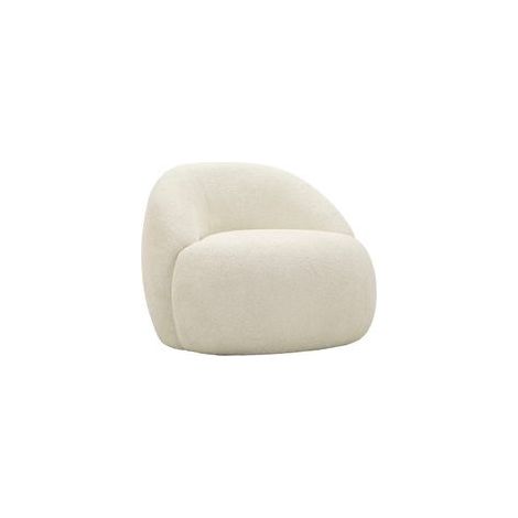 Fauteuil Ginevra blanc bouclé design scandinave (1/5)