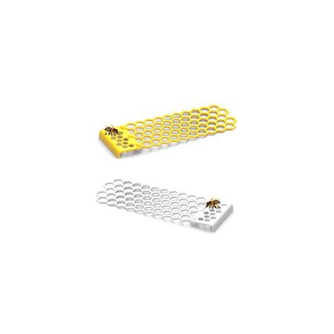 2 Pièces Échelles Flottantes Abeilles, Île Flottante aux Abeilles, Nid Abeille Pliable Île Flottante à Insectes, pour Ruchers, Jardins, Vergers, Jaune et Blanc