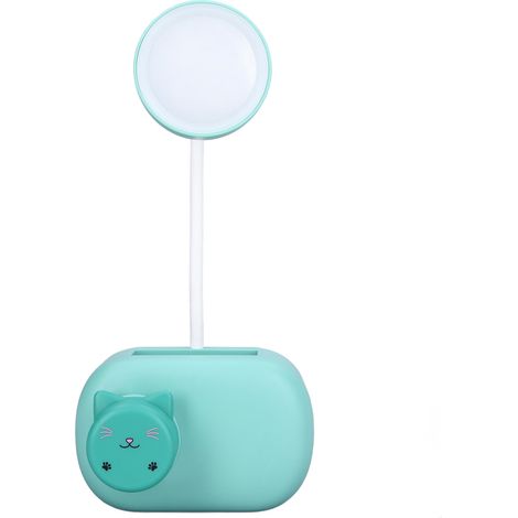 Lampe de bureau E39 Chaton Bleu - Tuyau flexible, pliable, portable, outil d'éclairage élégant et mignon, idéal pour les dortoirs et les bureaux