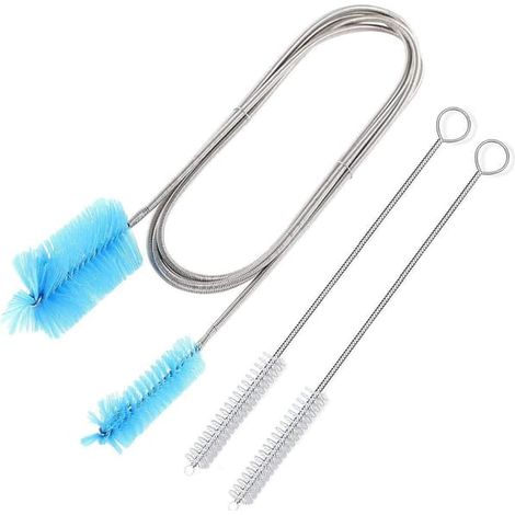 Filiyano – Kit de nettoyage pour poêle à granulés - rallonge de 1,55 mètre en acier inoxydable, angle de courbure maximal de 90° (1/5)