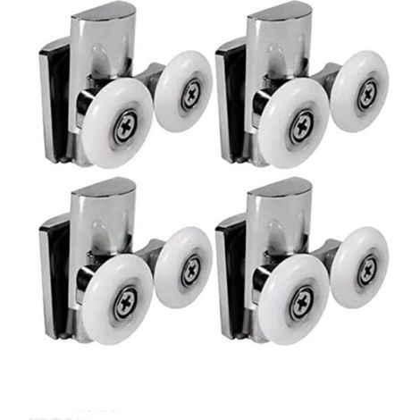 Rulli per porta doccia, ruote da 23 mm per installazione in alto o in basso - Crezuo