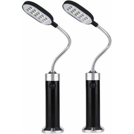 Lampes de barbecue avec base magnétique légère - Col de cygne flexible, rotation à 360°, lot de 2 (1/5)