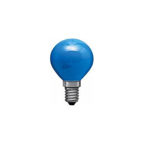 Ampoule Sphérique Couleur bleue 240V 15W E14 - 007253 - Orbitec (1/2)