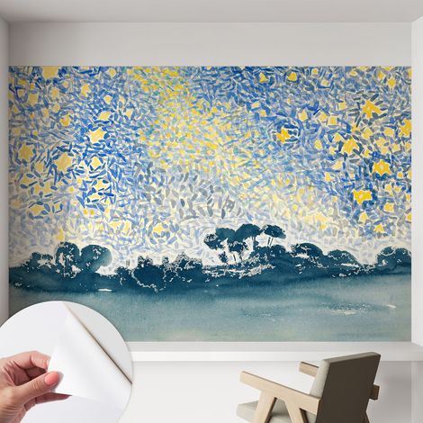 Fotomurale adesivo - murale da parete - Carta da parati autoadesiva - design parete moderno - Astrazione stellare 152x104 cm (1/5)