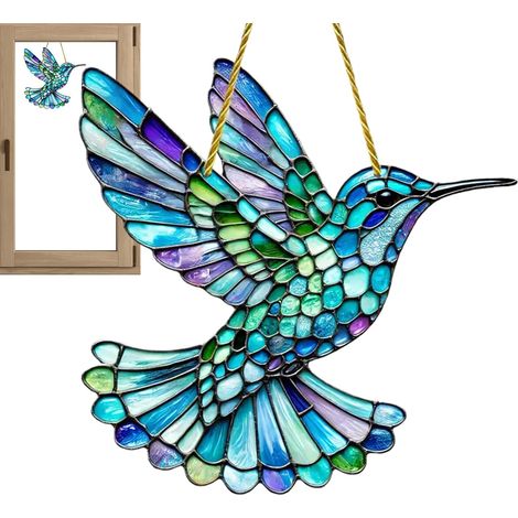 Sun Catchers Acrylic Bird Tragbare Kolibri Dekorationen für