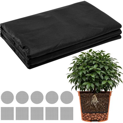 2m x 5m Filter Cloth for Flower Pots, Felt Cuttable for Plant Pots with Drainage Grid 50gsm Plant Pot Planter Plant Pot Flower Box Weed Control Fabric (1/5)