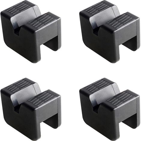 Wagenheber-Unterlegscheiben, universelle Gummi-Wagenheber-Adapter, rutschfester Rahmenschutz mit Schlitzen, 4er-Pack