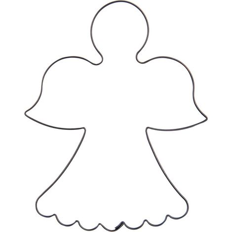 Cortador de galletas de acero con forma de ángel de 9,5 cm (1/3)