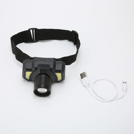 Boutique MonopolysNew XP E+COB Starklicht-Stirnlampe USB-wiederaufladbar Teleskop-Zoom Starklicht-Sensor-Stirnlampe (eingebauter Akku) (1/5)