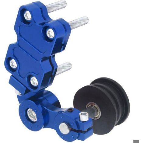 Tendeur de chaîne réglable - PZCC - Pour moto, chopper et quad - Bleu - Facile à installer - Pratique à utiliser (1/4)