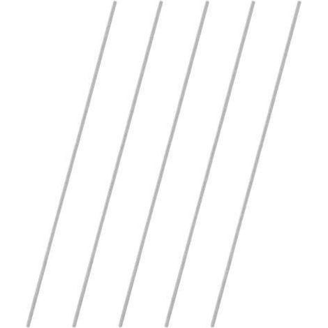 Lot de 5 tiges entièrement filetées, M5 x 400 mm, filetage à droite en acier inoxydable 304, pour boulons d'ancrage/pinces/étriers de fixation de meubles, vis à filetage métrique-DOU