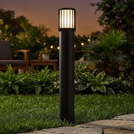 Lampadaire d'extérieur, lampe de jardin, anthracite, aluminium, aspect treillis, H 65 cm (1/5)