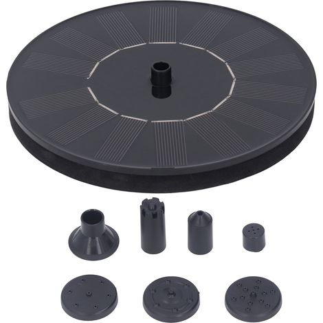 Fontaine solaire avec pompe à eau solaire pour bain d'oiseaux, aquarium, petit bassin et décoration de jardin (7 V, 1,4 W). (1/5)