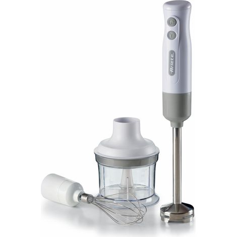 Mixeur Plongeant avec Râpe Petit-Déjeuner 606, Mixeur Plongeant, Minipimer avec 2 Vitesses, Lame en Acier Inoxydable, Pied Amovible, Verre Gradué Transparent, 700W, Blanc (1/5)