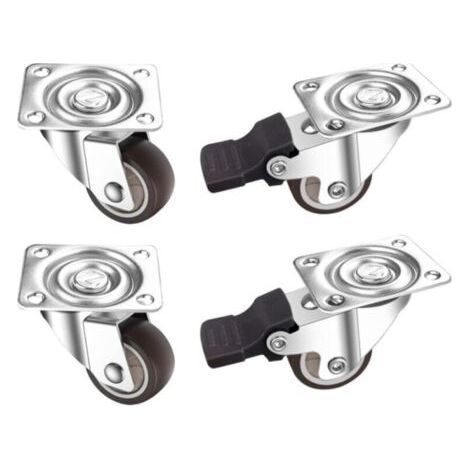 1 inch furniture(2 of them with brakes), smooth rolling Quiet, Protect The Floor Abrasion Resistant (1/5)