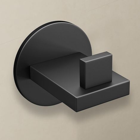 doporro Set 5 Ganci Appendiabiti da Parete in Acciaio Inox, Autoadesivi per Bagno, Camera da Letto e Cucina, Porta Asciugamani e Giacche, Finitura Opaca Nera, Stalo-08 (1/5)