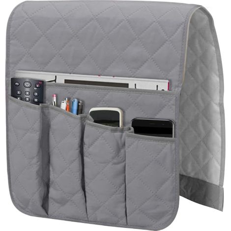 Borsa portaoggetti per poltrona, copridivano, con tasche laterali, salvaspazio, antiscivolo, adatta per contenere cellulari, libri e riviste. (1/5)