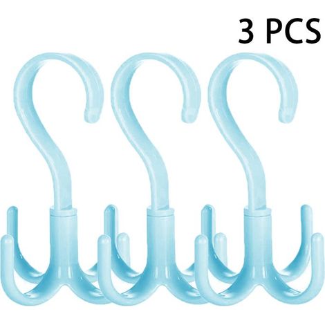 Lot de 3 Organisateur rotatif, Support écharpe, Crochet ceinture, Accessoire placard, Rangement bureau (1/5)