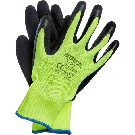 Hi-Vis Latex Coated Gloves XL (Size: 10) - N2380 (1/3)