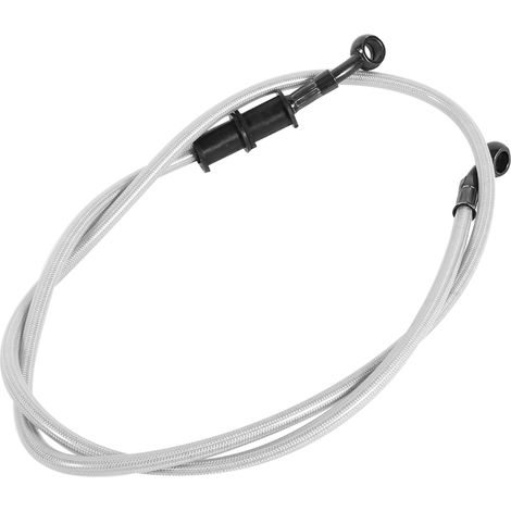 Flexible Tuyau Durite Frein Embrayage Moto Enduro 60cm Acier Tressé Argent (1/3)
