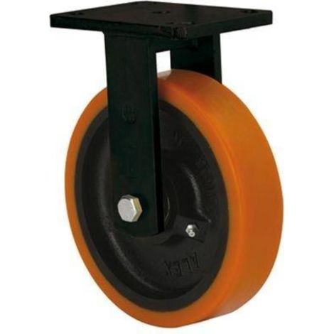 RUEDAS ALEX rueda fija  17hlb250e-hub hierro-poliur.naranja eje bolas