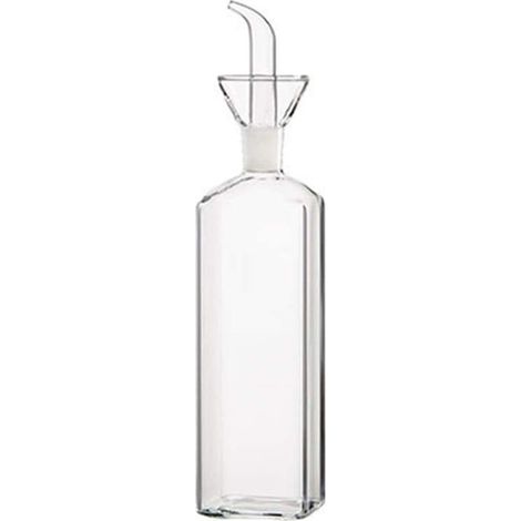 Glasflasche mit Ausgießer für Olivenöl oder Essig