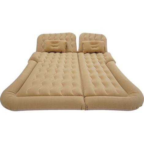 Matelas de Voyage Gonflable, Pompe Électrique Incluse, Design Compact, Beige (1/2)