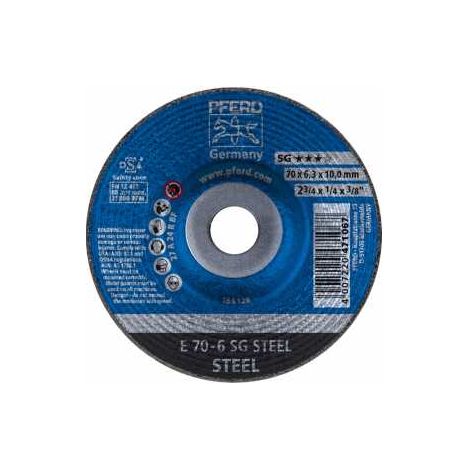 PFERD TOOLS Schruppscheibe E 70x6,3x10mm Leistungslinie SG STEEL für Stahl 10 Stk (1/3)