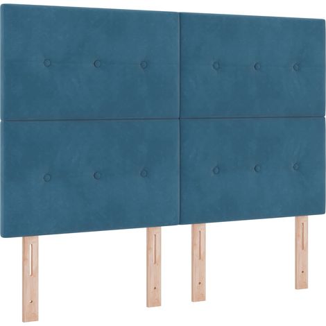 Maison Exclusive - LED Kopfteil mit LED-Lichtleisten Blau 160 cm (1/4)
