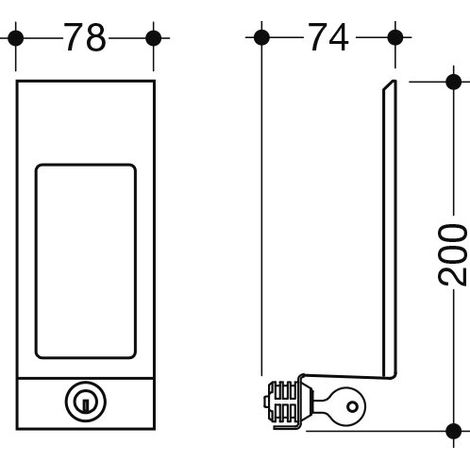 HEWI 805.06.E01 Plaque de fermeture pour 805.06.350 (1/2)