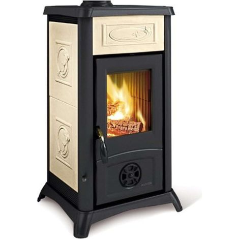 Stufa A Legna Ceramica Gemma Panna