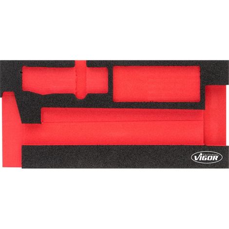 VIGOR Weichschaumeinlage, leer, V5006-L, (LxBxH) 393 x 188 x 35 mm (1/2)