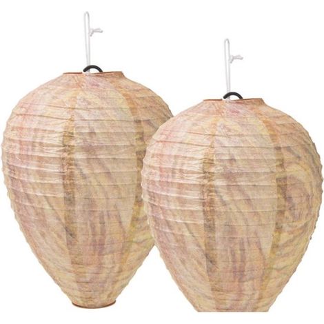 Lot de 2 - Nid de guêpes - Faux nid de guêpes - Spray anti-guêpes - Répulsif à guêpes - Sac à guêpes - Faux nid de guêpes (1/5)