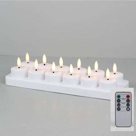 Ensemble de 12 guirlandes lumineuses LED décoratives, rechargeables, avec télécommande et minuterie, pour les fêtes, les mariages, les tables et les intérieurs.-AquaForge (1/5)