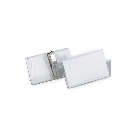 Portanombres con pinza cocodrilo  H x A 40 x 75 mm  UE 75 (1/2)