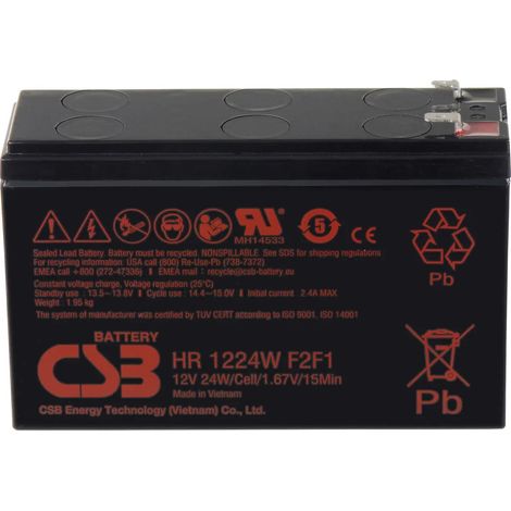 [GEBRAUCHT] B-Ware Csb Bleiakku Batterie Hochstromakku Hr1224 W Notstromakku Usv Sicherheitssystem